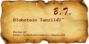 Blobstein Tasziló névjegykártya